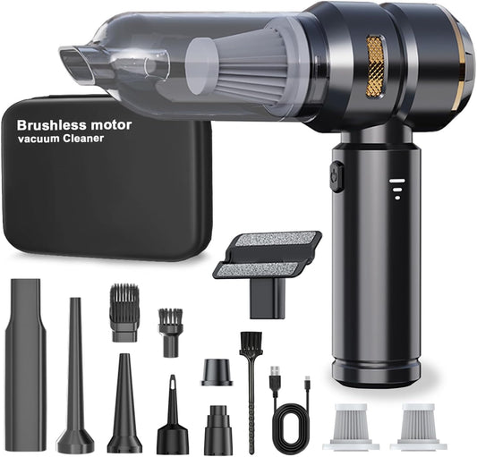 Cordless Car Vacuum & Air Blower (Gold & Black)